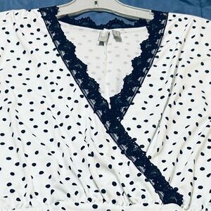 ASOS White Black Polka Dot Lace Trim Bodysuit Thong Back